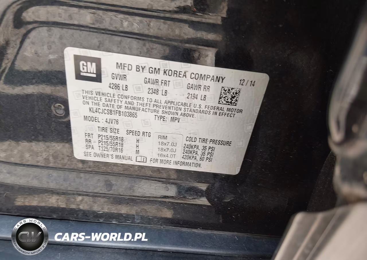 2015 Buick Encore Leather VIN:KL4CJCSB1FB103865 - 9