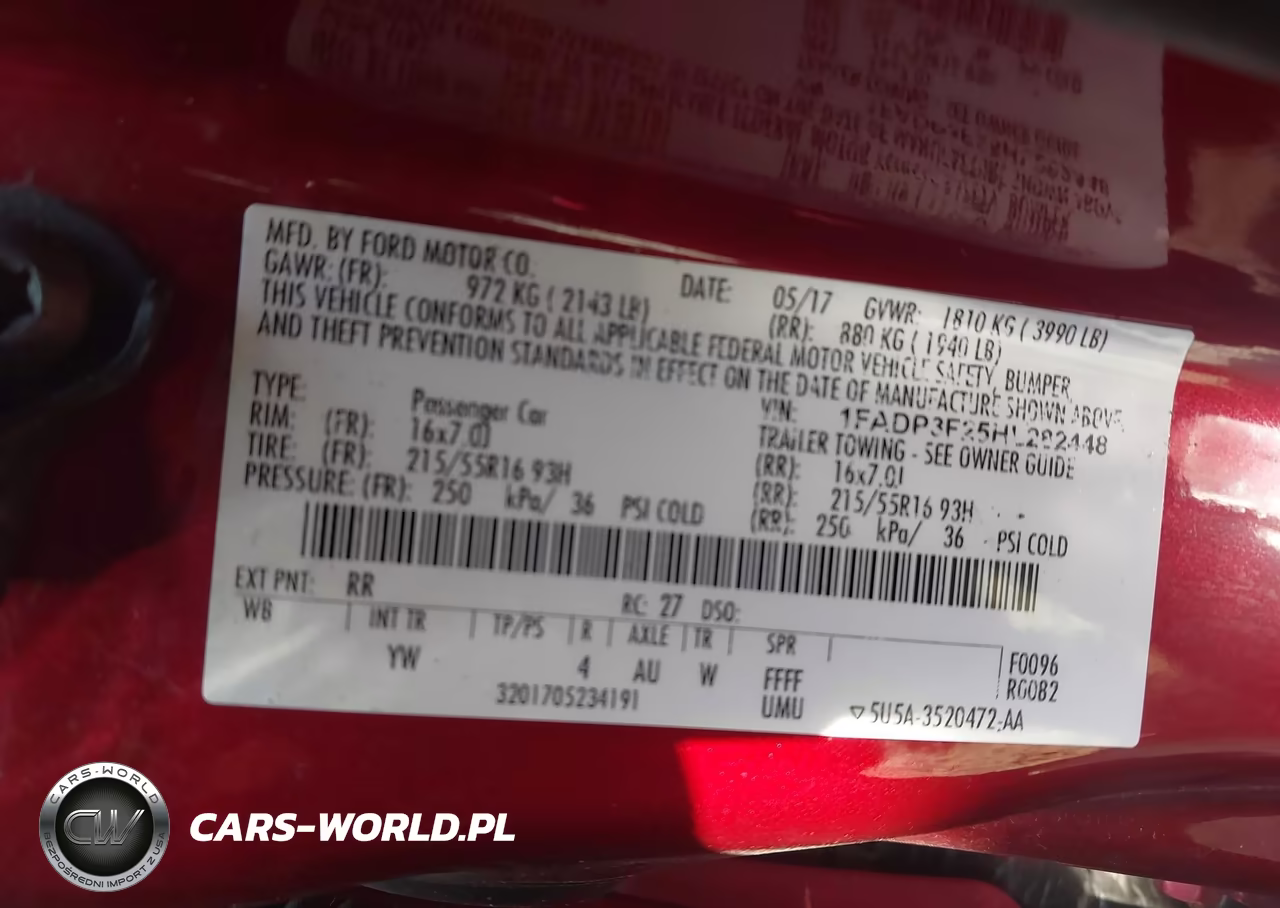 2017 Ford Focus Se VIN:1FADP3F25HL282448 - 9