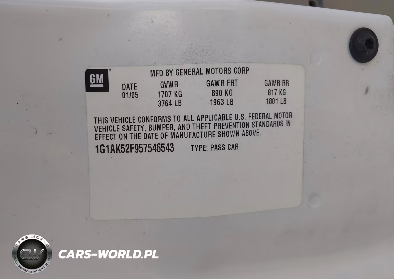 2005 Chevrolet Cobalt VIN:1G1AK52F957546543 - 9
