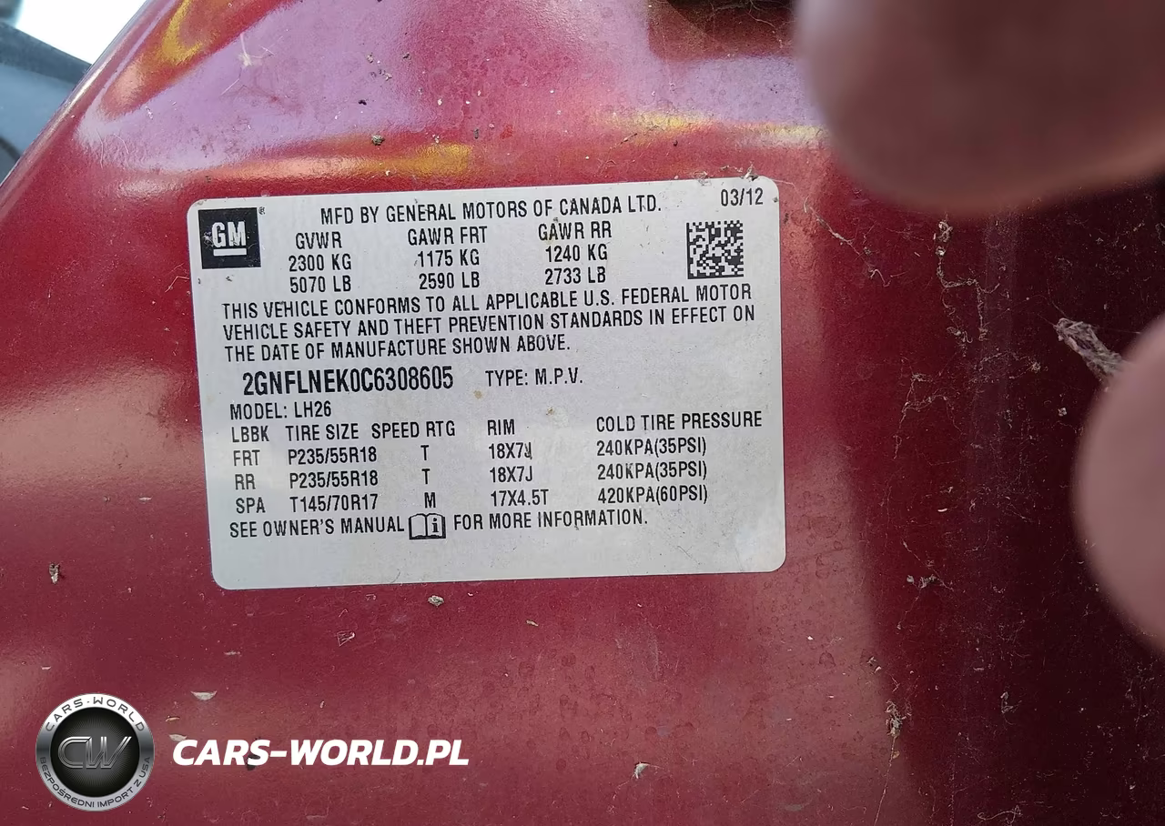 2012 Chevrolet Equinox 2Lt VIN:2GNFLNEK0C6308605 - 9