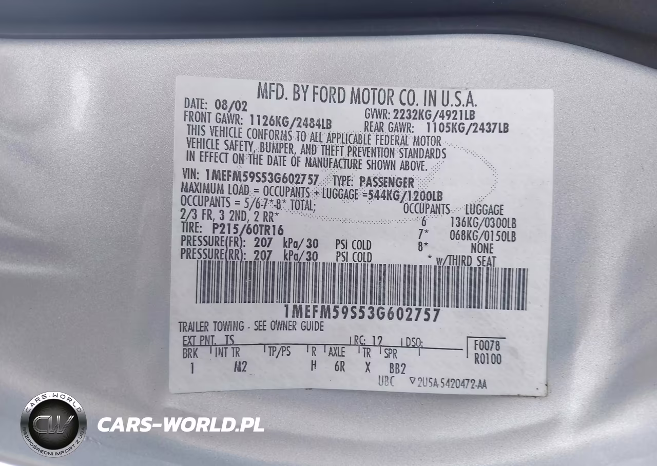 2003 Mercury Sable Ls Premium VIN:1MEFM59S53G602757 - 9