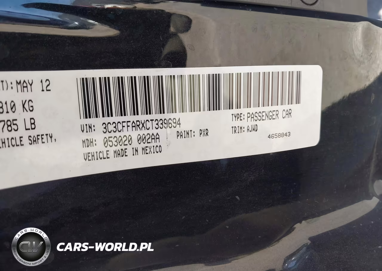 2012 Fiat 500 Pop VIN:3C3CFFARXCT339694 - 9