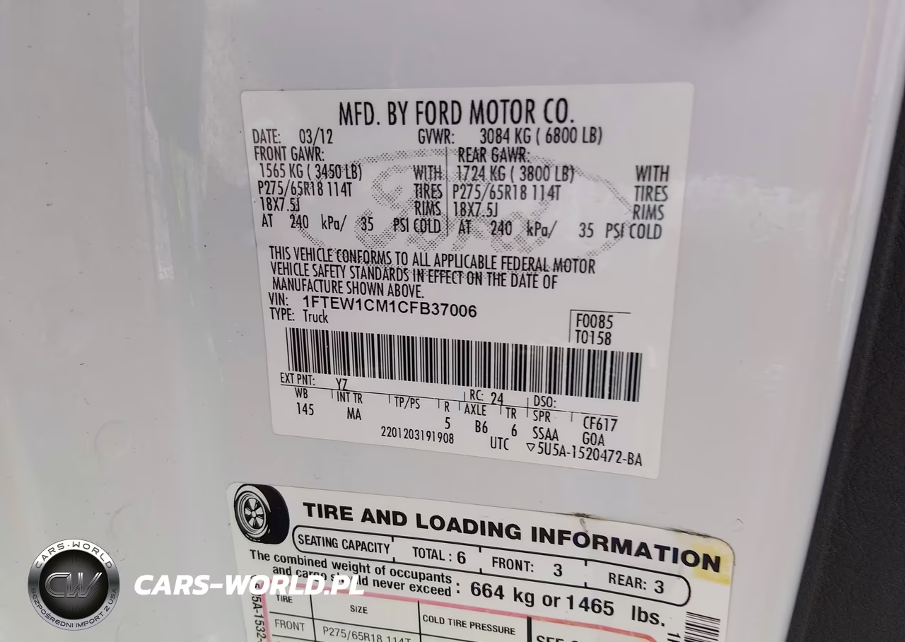 2012 Ford F-150 Xlt VIN:1FTEW1CM1CFB37006 - 9