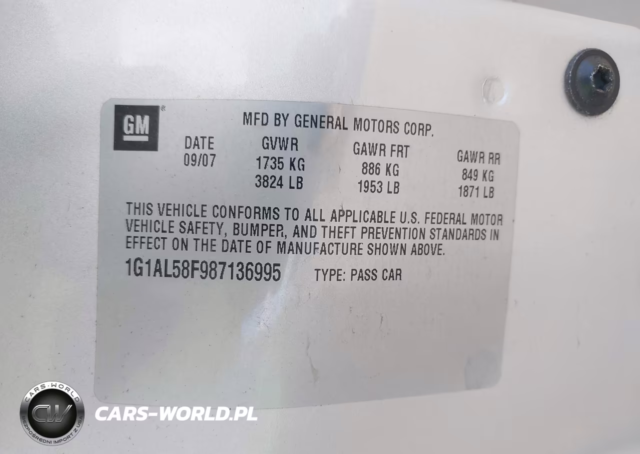 2008 Chevrolet Cobalt Lt VIN:1G1AL58F987136995 - 9
