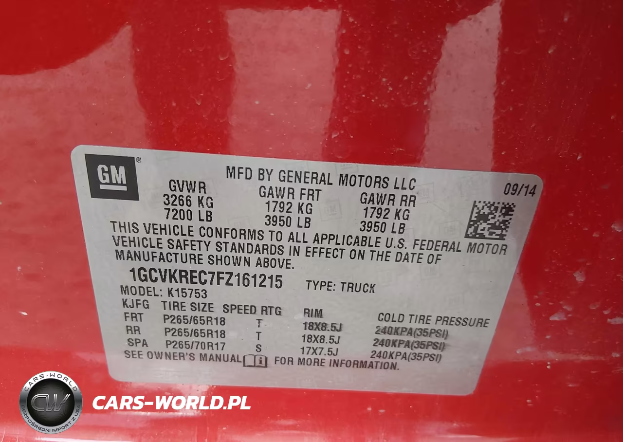 2015 Chevrolet Silverado 1500 1Lt VIN:1GCVKREC7FZ161215 - 9