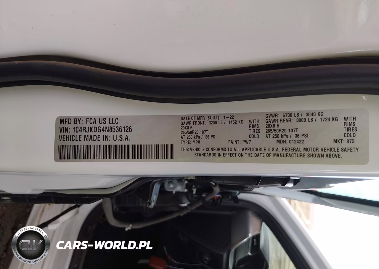 2022 Jeep Grand Cherokee L Overland 4X4 VIN:1C4RJKDG4N8536126 - 9