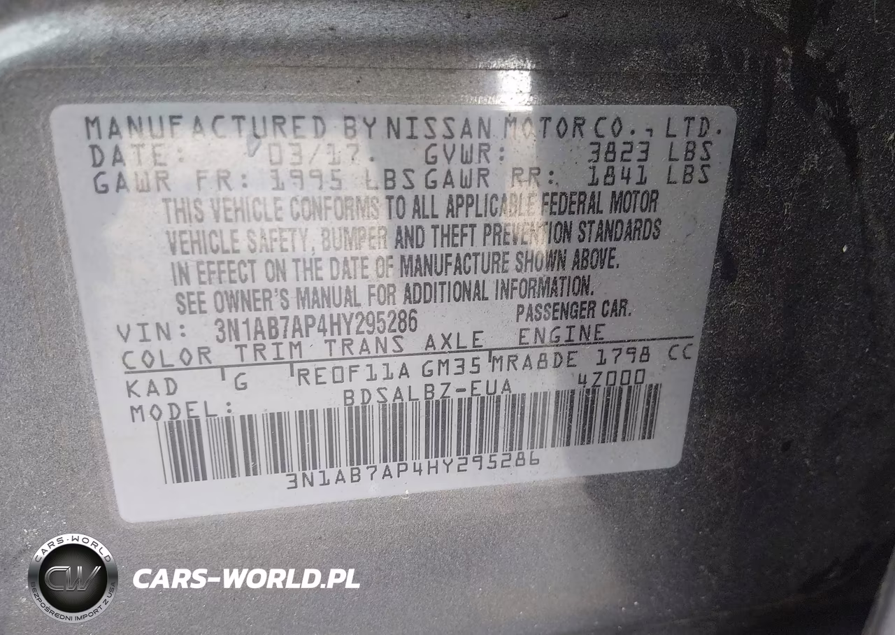 2017 Nissan Sentra S VIN:3N1AB7AP4HY295286 - 9