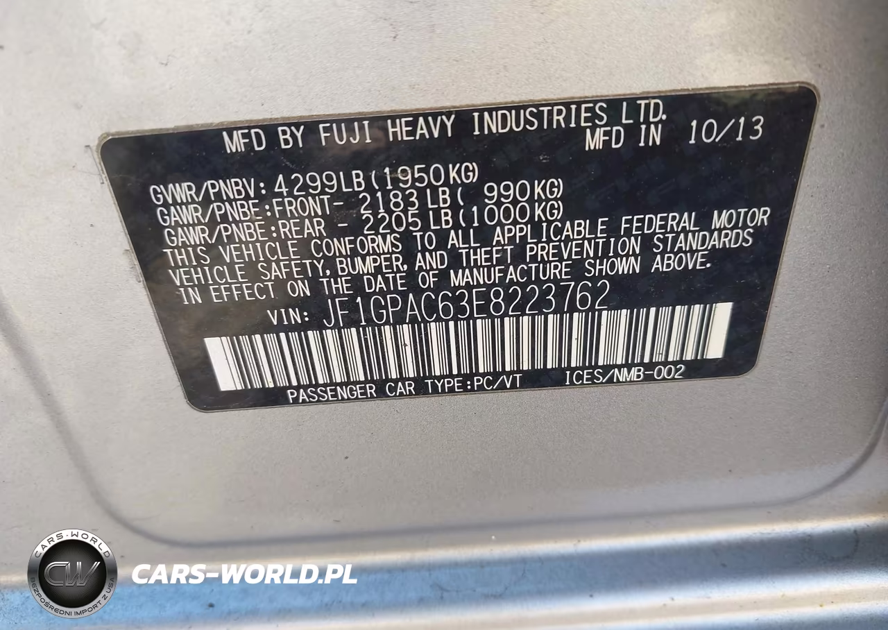 2014 Subaru Impreza 2.0I Premium VIN:JF1GPAC63E8223762 - 9