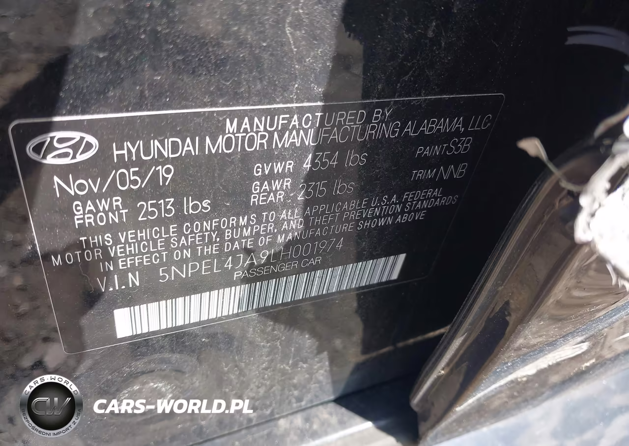 2020 Hyundai Sonata Sel VIN:5NPEL4JA9LH001974 - 9