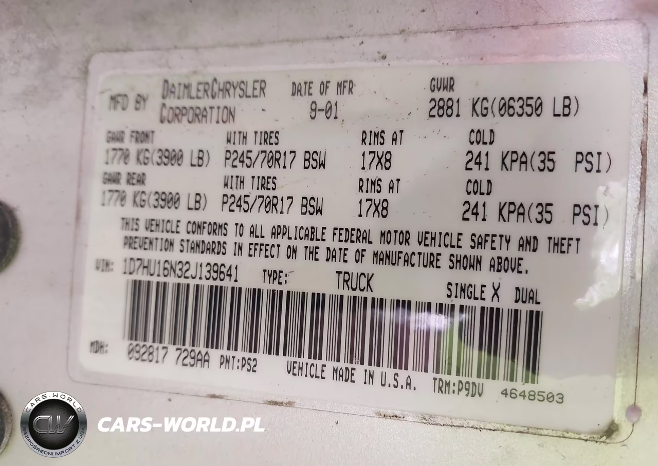 2002 Dodge Ram 1500 St VIN:1D7HU16N32J139641 - 9