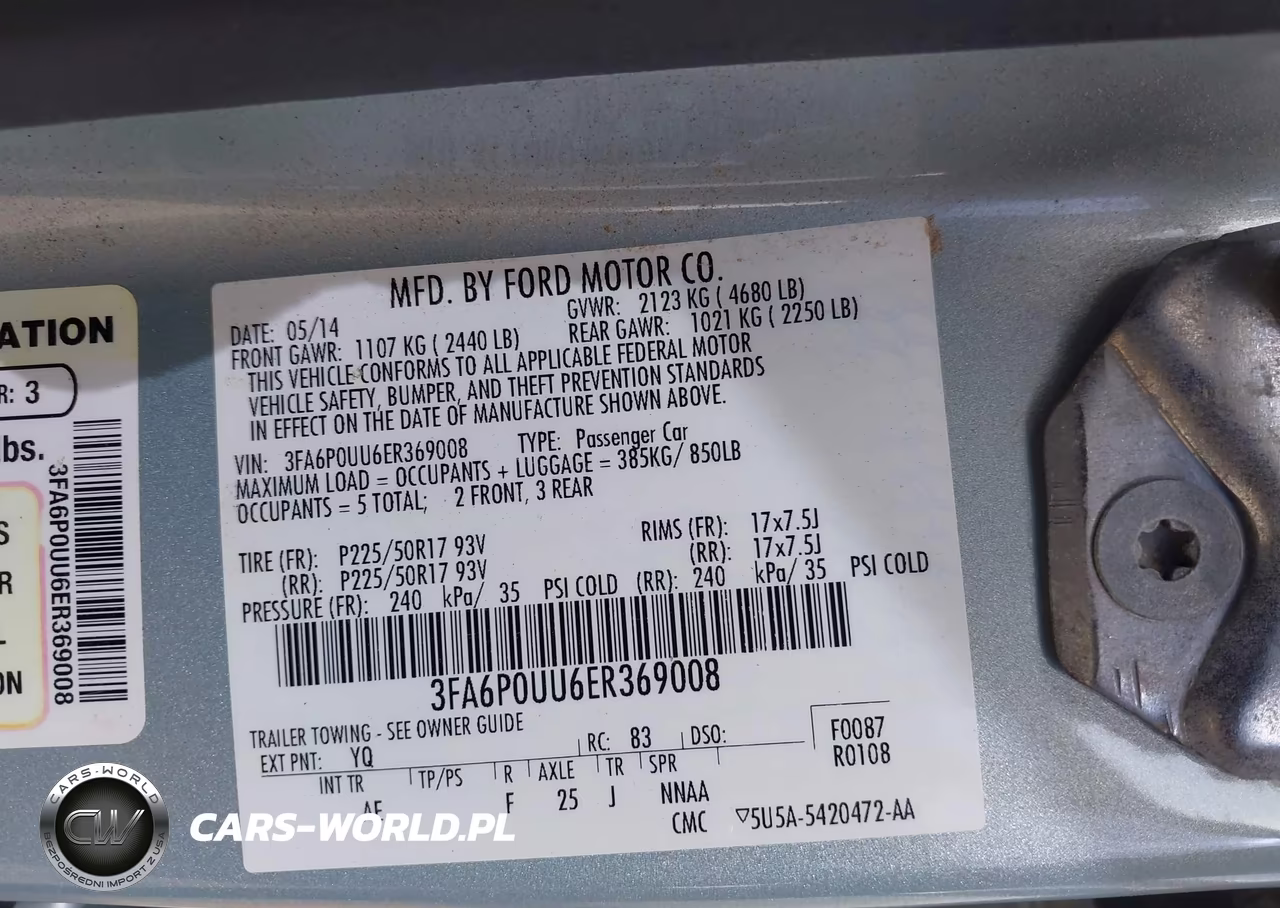 2014 Ford Fusion Hybrid S VIN:3FA6P0UU6ER369008 - 9