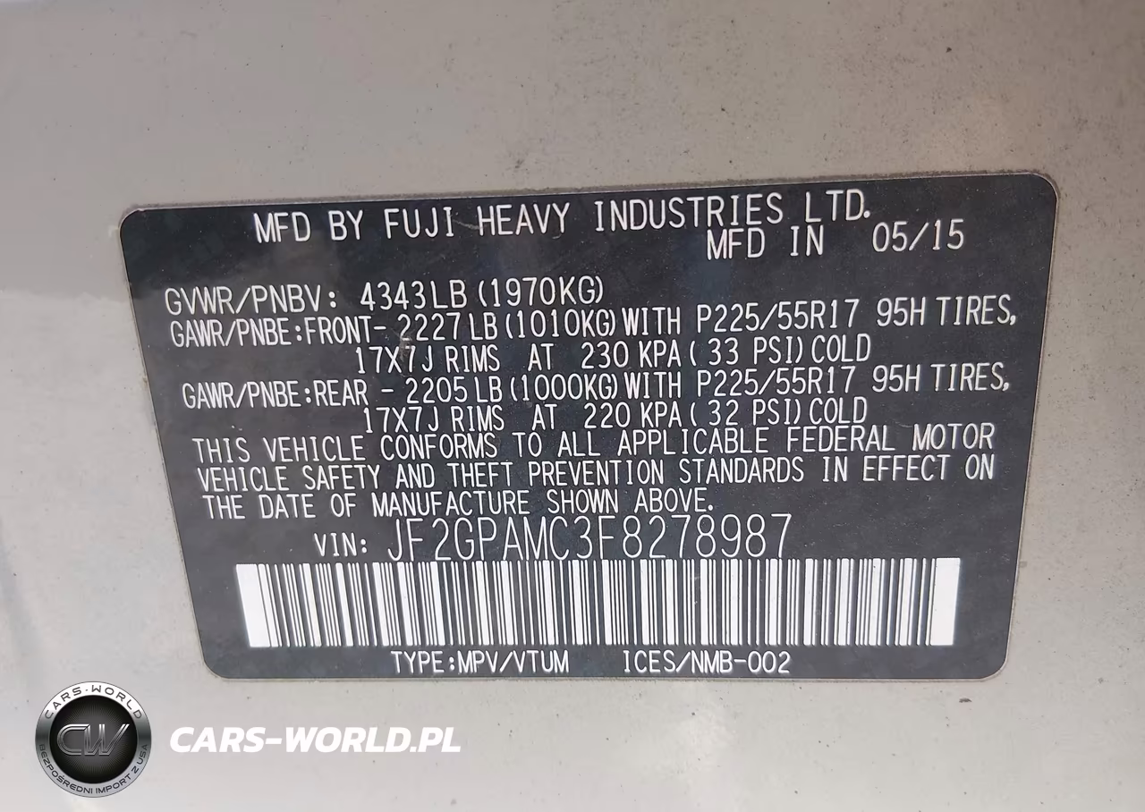 2015 Subaru Xv Crosstrek 2.0I Limited VIN:JF2GPAMC3F8278987 - 9