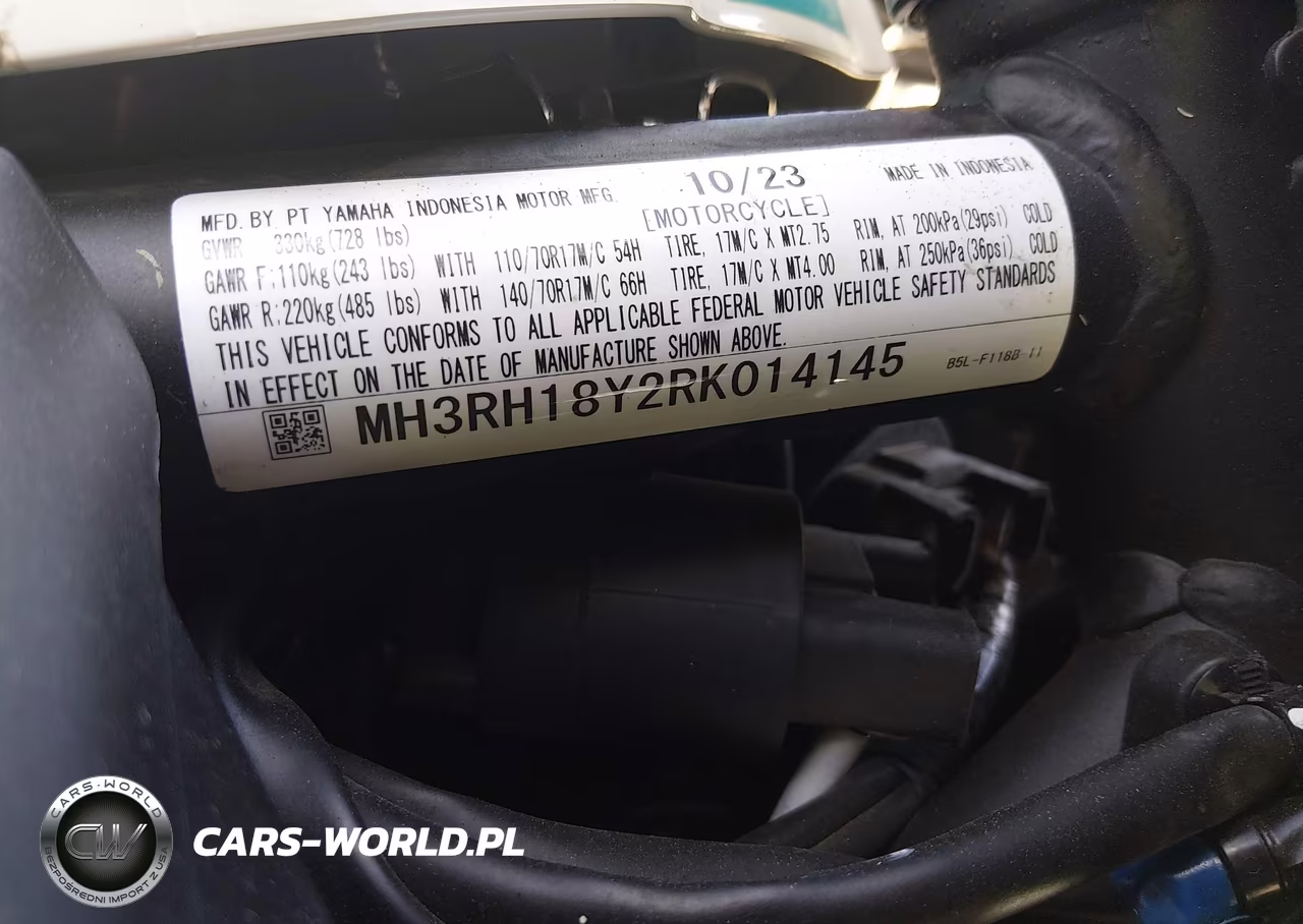 2024 Yamaha Yzfr3 A VIN:MH3RH18Y2RK014145 - 10