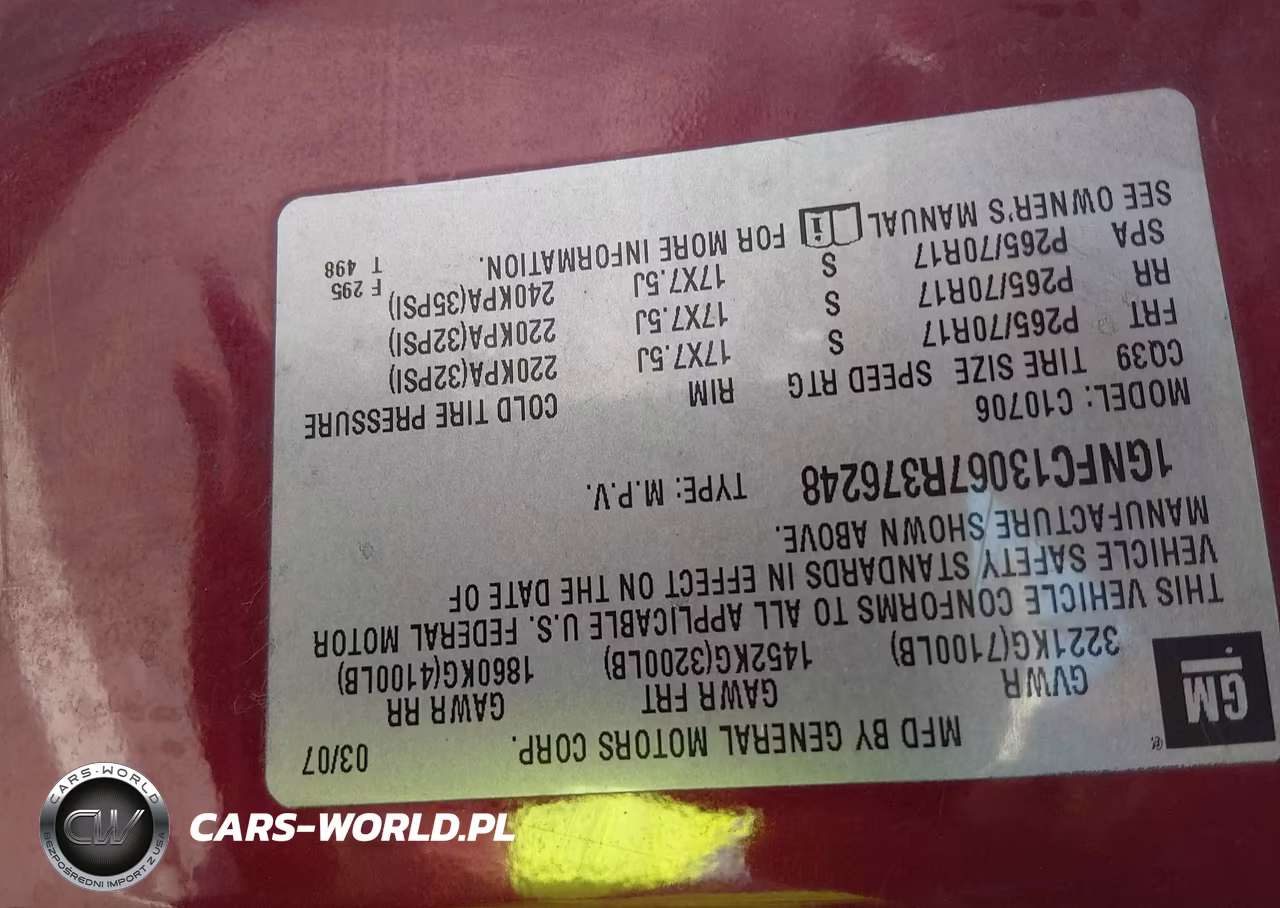 2007 Chevrolet Tahoe Lt VIN:1GNFC13067R376248 - 9