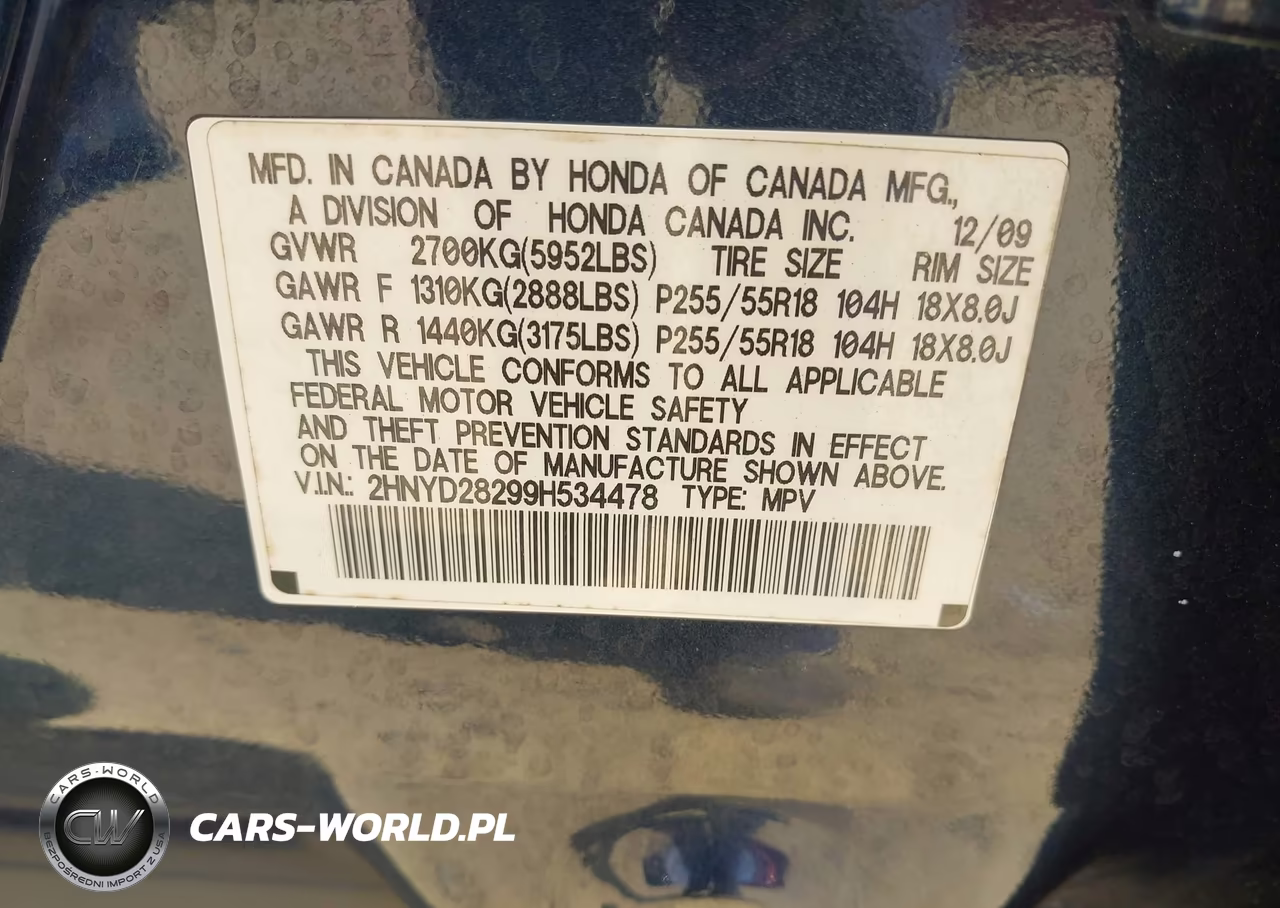 2009 Acura Mdx VIN:2HNYD28299H534478 - 9