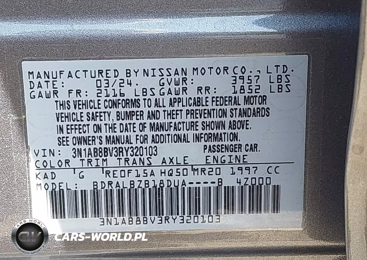 2024 Nissan Sentra S Xtronic Cvt VIN:3N1AB8BV3RY320103 - 9
