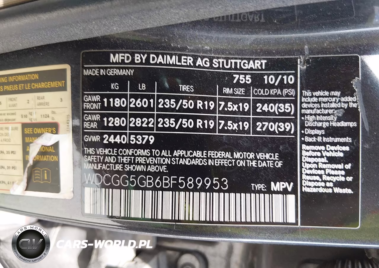 2011 Mercedes-Benz Glk 350 VIN:WDCGG5GB6BF589953 - 9