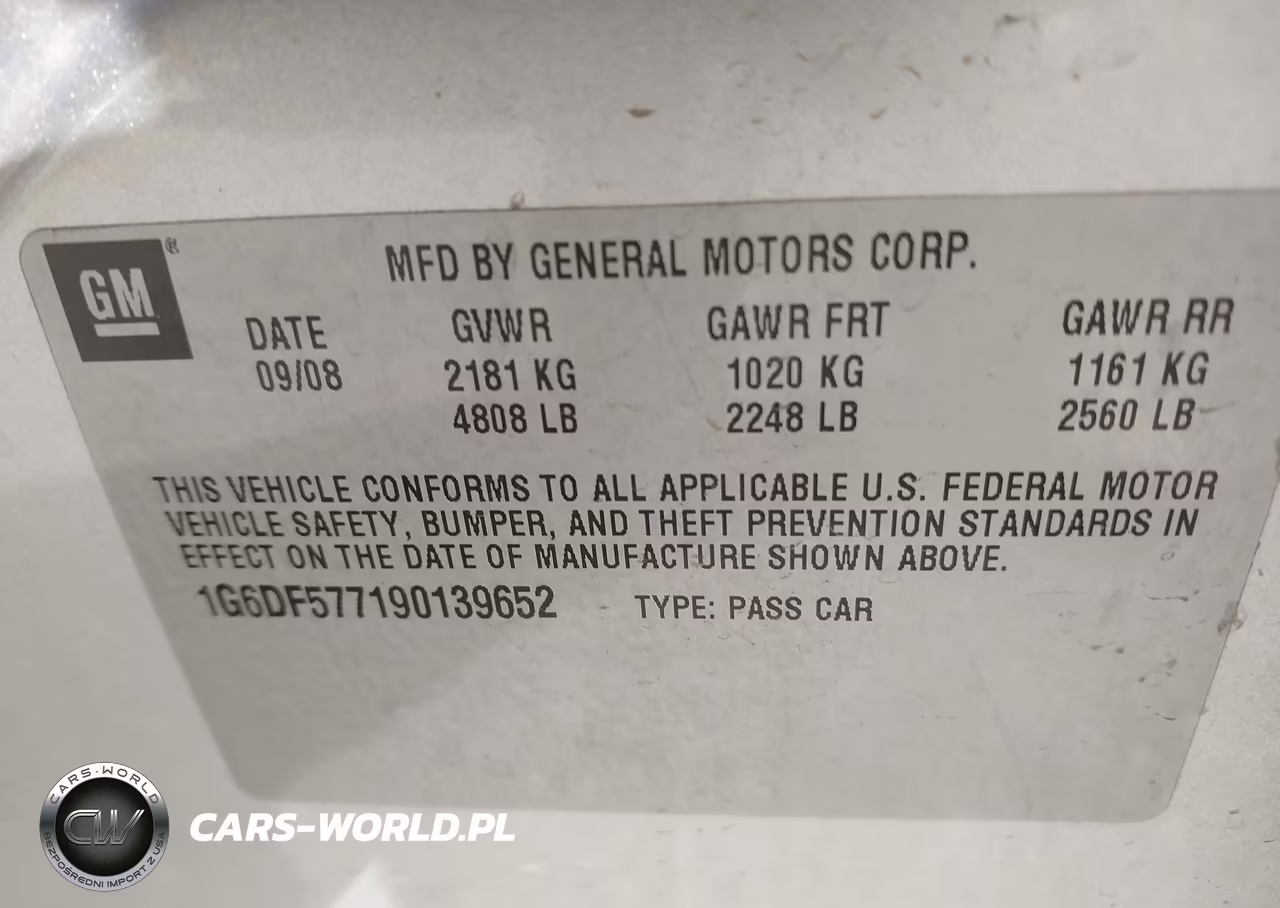 2009 Cadillac Cts Standard VIN:1G6DF577190139652 - 9