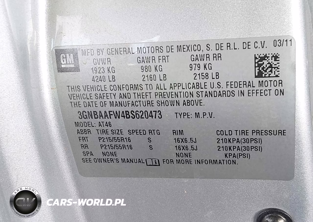 2011 Chevrolet Hhr Ls VIN:3GNBAAFW4BS620473 - 9