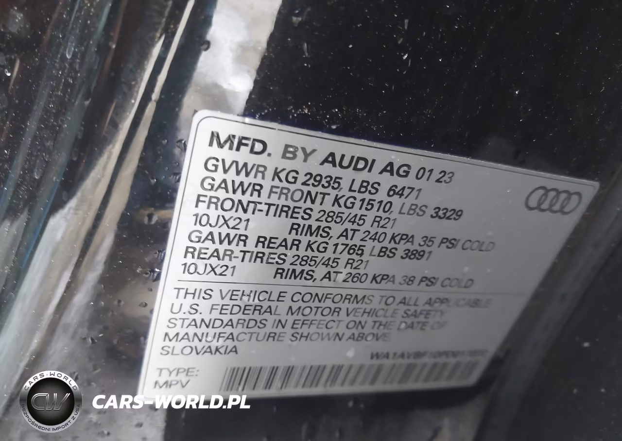 2023 Audi Q8 Premium 55 Tfsi Quattro Tiptronic VIN:WA1AVBF10PD017072 - 9