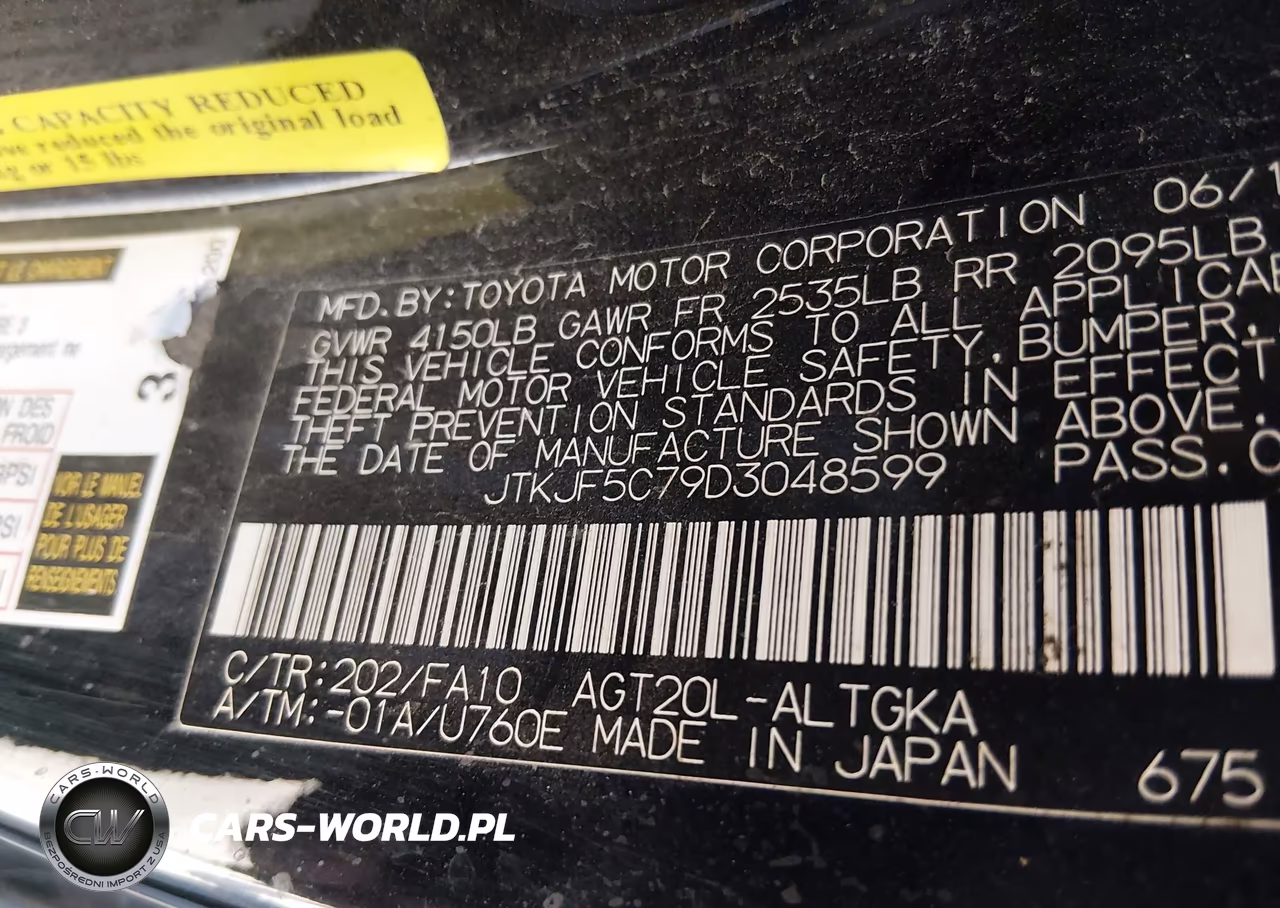 2013 Scion Tc VIN:JTKJF5C79D3048599 - 9