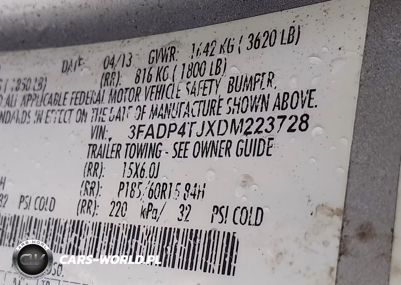 2013 Ford Fiesta S VIN:3FADP4TJXDM223728 - 9