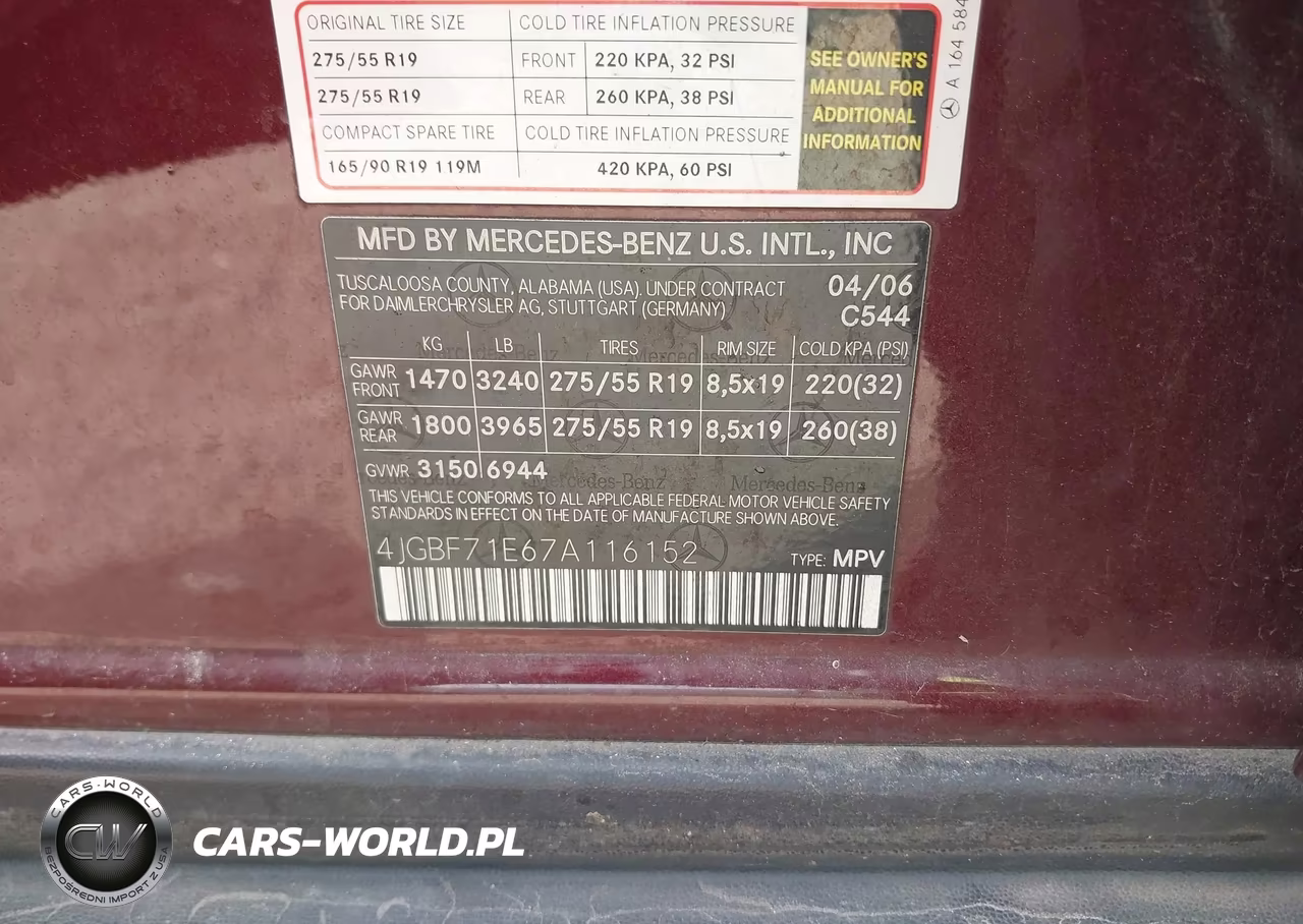 2007 Mercedes-Benz Gl 450 4Matic VIN:4JGBF71E67A116152 - 9