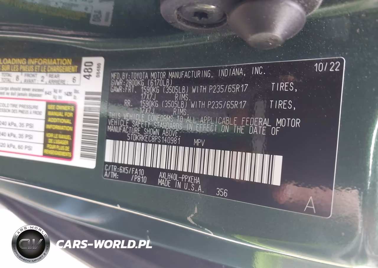2023 Toyota Sienna Le VIN:5TDKRKEC8PS140981 - 9