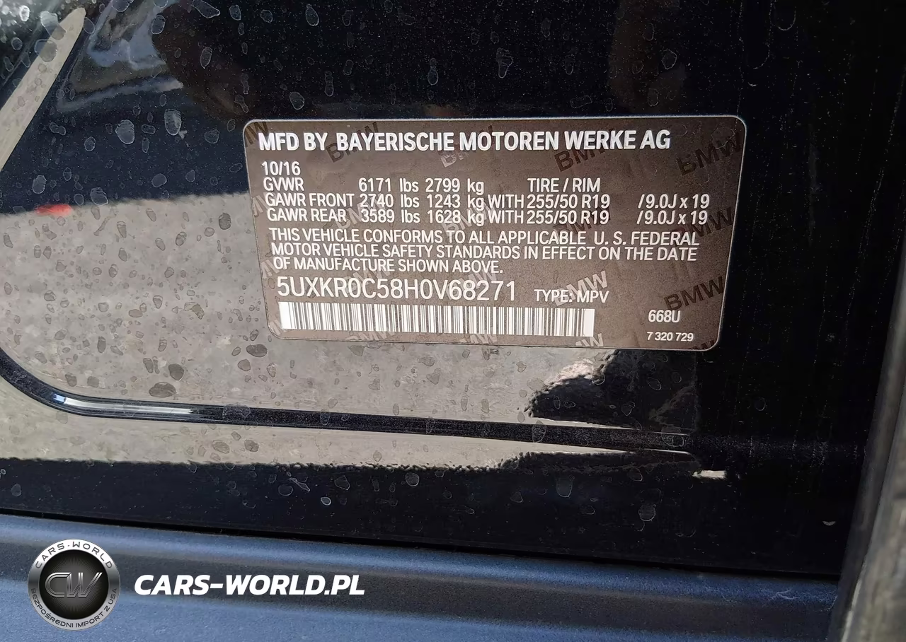 2017 BMW X5 xDrive35I VIN:5UXKR0C58H0V68271 - 9