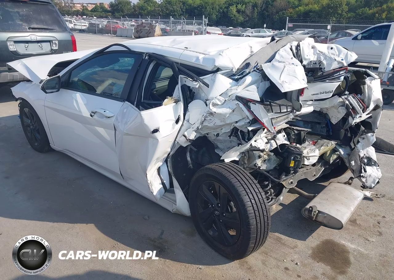 2023 Hyundai Elantra Hybrid Blue VIN:KMHLM4AJ1PU089107 - 3