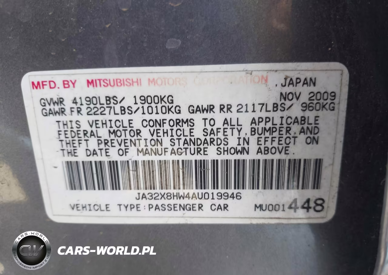 2010 Mitsubishi Lancer Sportback Gts VIN:JA32X8HW4AU019946 - 9