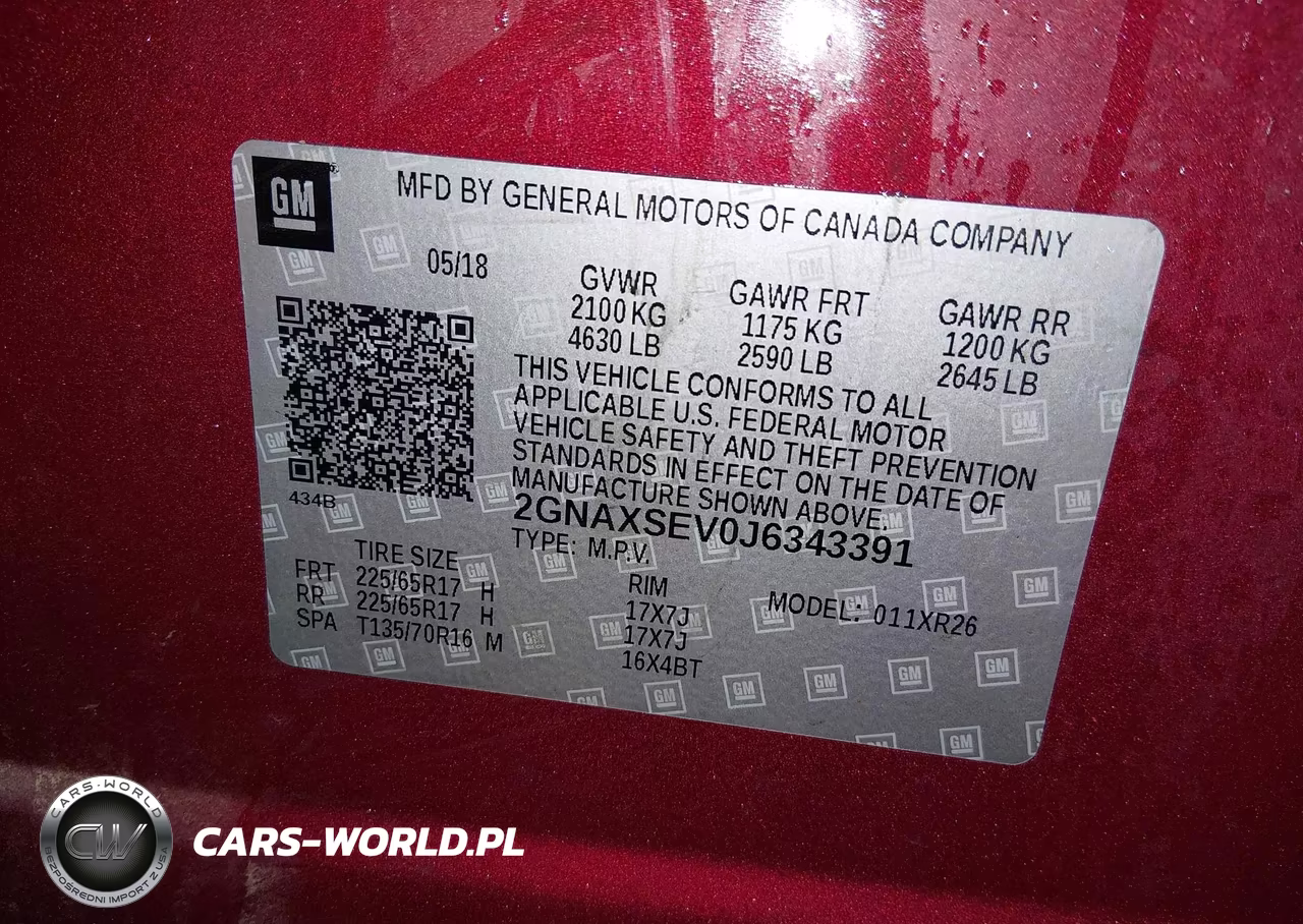 2018 Chevrolet Equinox Lt VIN:2GNAXSEV0J6343391 - 8
