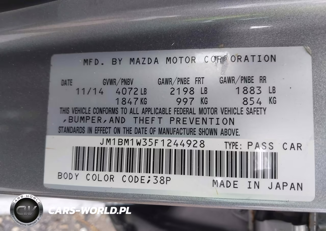 2015 Mazda Mazda3 S Grand Touring VIN:JM1BM1W35F1244928 - 9