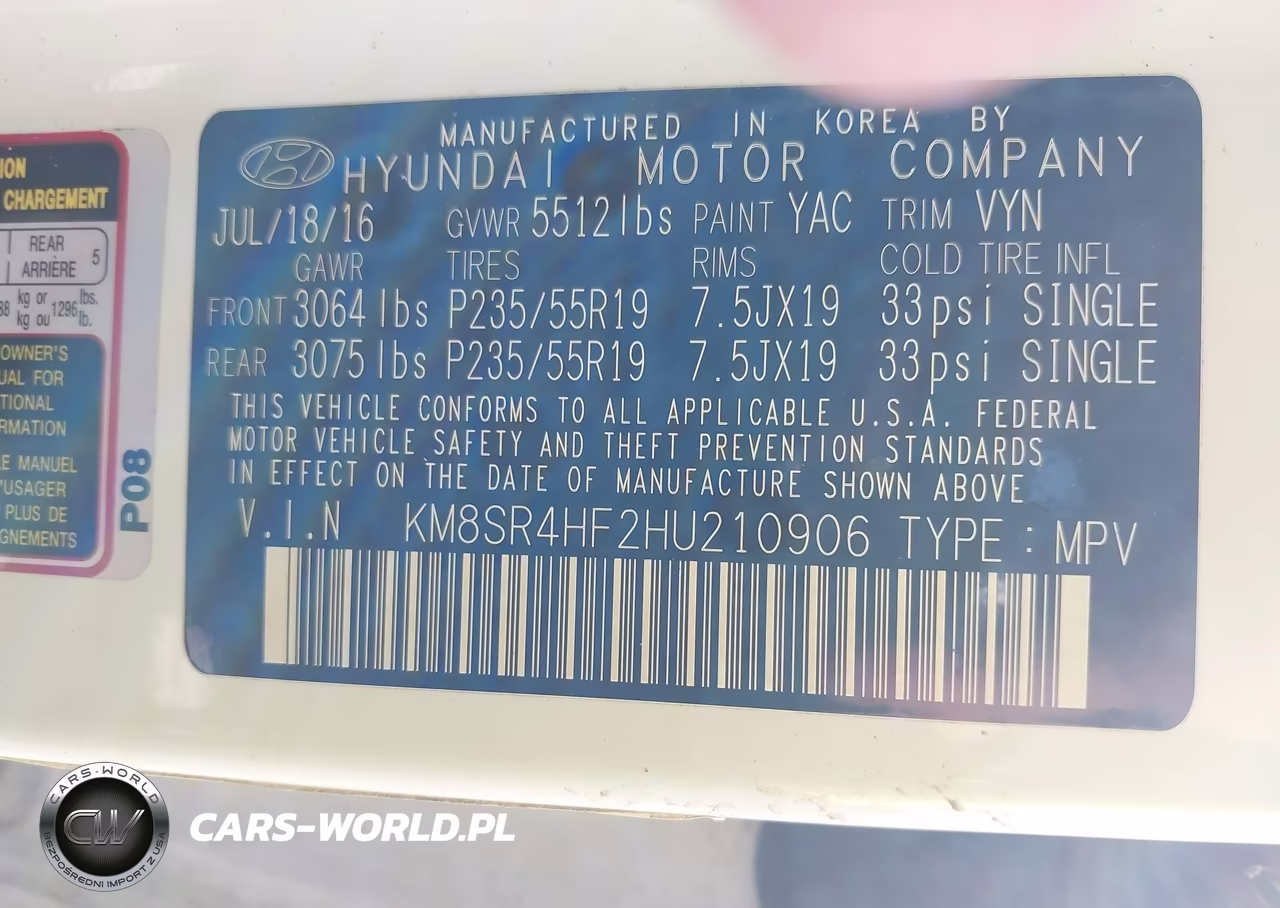 2017 Hyundai Santa Fe Se Ultimate VIN:KM8SR4HF2HU210906 - 9