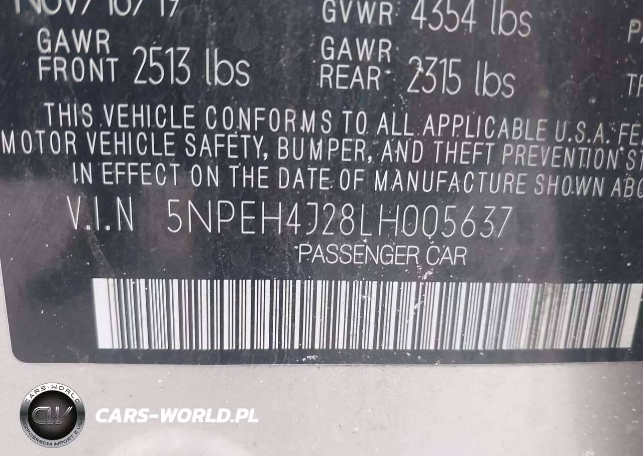 2020 Hyundai Sonata Limited VIN:5NPEH4J28LH005637 - 9