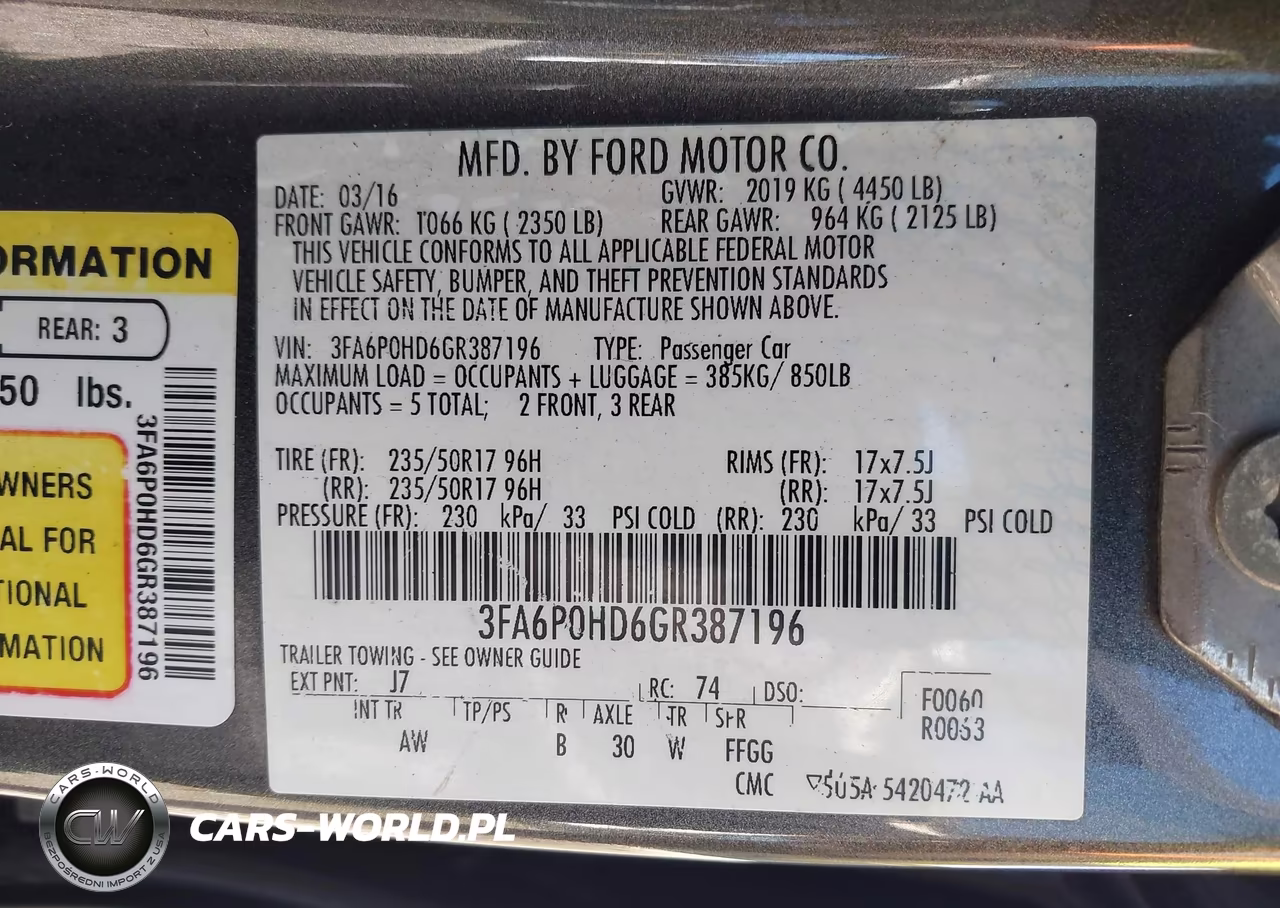 2016 Ford Fusion Se VIN:3FA6P0HD6GR387196 - 9