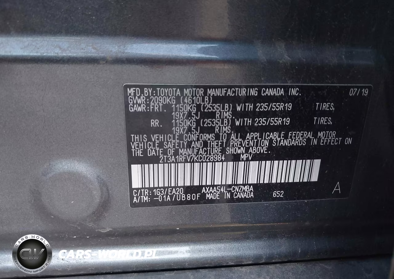 2019 Toyota Rav4 Xle Premium VIN:2T3A1RFV7KC028984 - 9