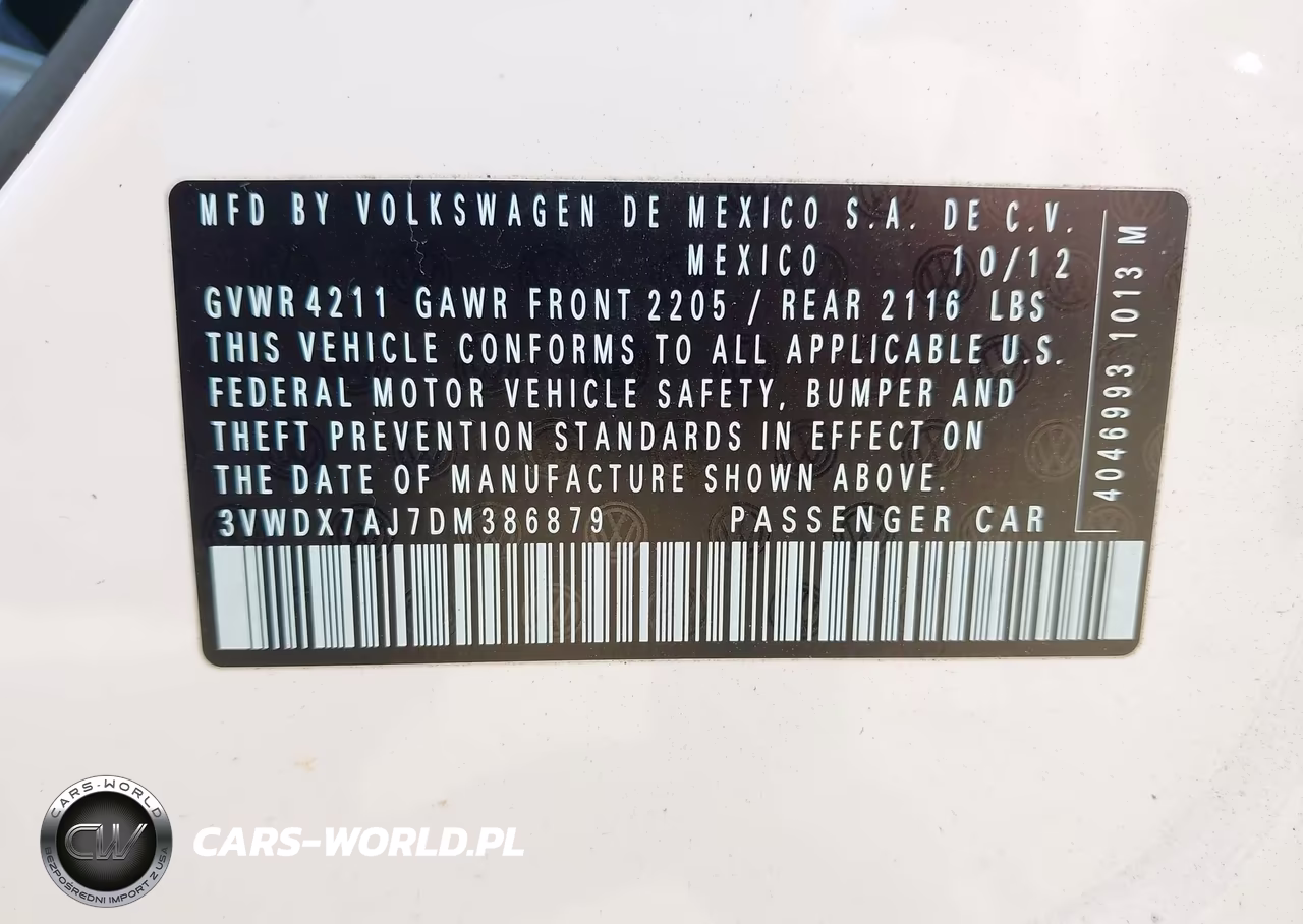 2013 Volkswagen Jetta 2.5L Se VIN:3VWDX7AJ7DM386879 - 9