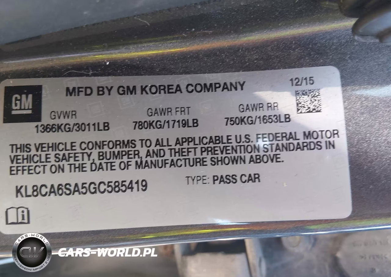 2016 Chevrolet Spark Ls Manual VIN:KL8CA6SA5GC585419 - 9