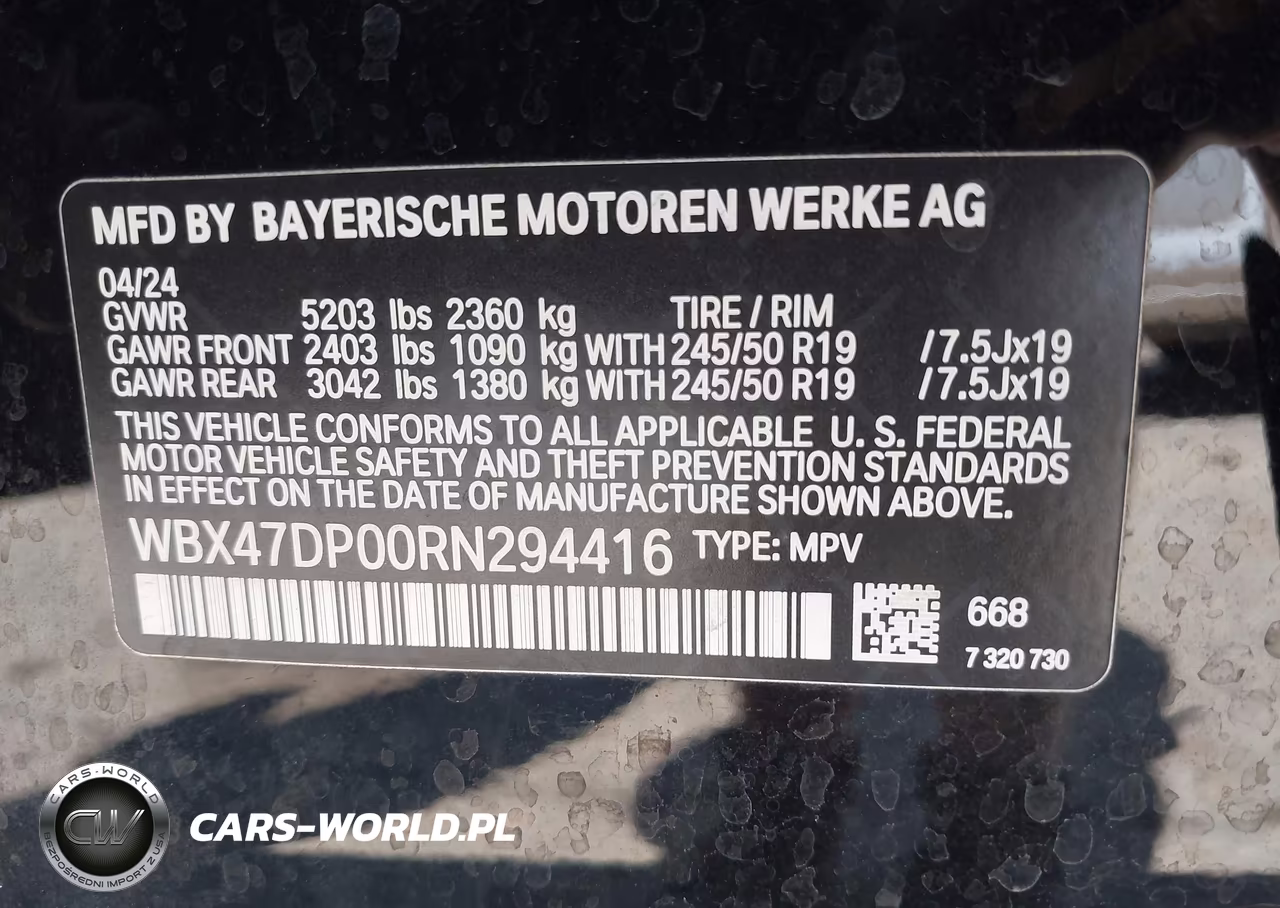 2024 BMW X3 Sdrive30I VIN:WBX47DP00RN294416 - 9