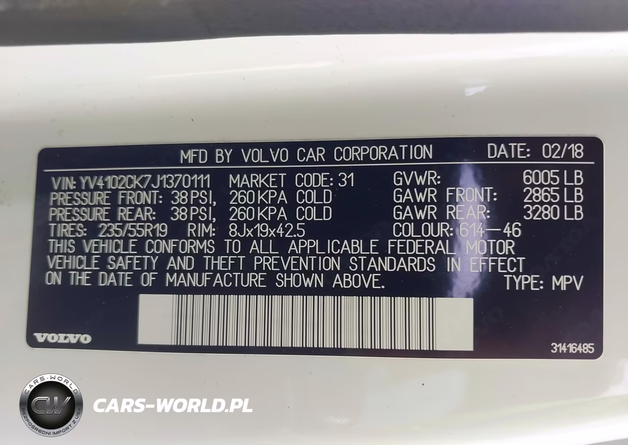 2018 Volvo Xc90 T5 Momentum VIN:YV4102CK7J1370111 - 9