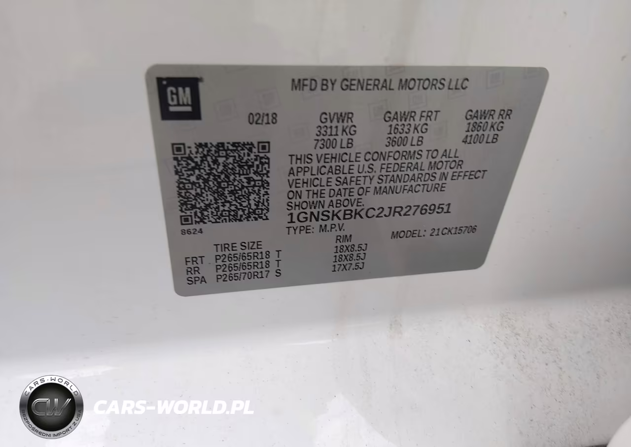 2018 Chevrolet Tahoe Lt VIN:1GNSKBKC2JR276951 - 9
