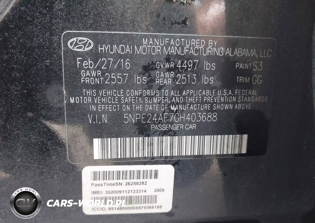 2016 Hyundai Sonata VIN:5NPE24AF7GH403688 - 9