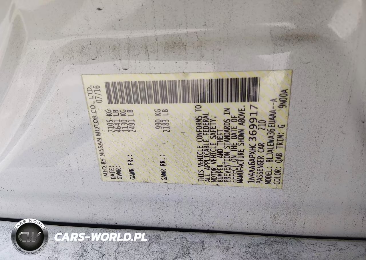 2017 Nissan Maxima 3.5 Sl VIN:1N4AA6APXHC369917 - 9