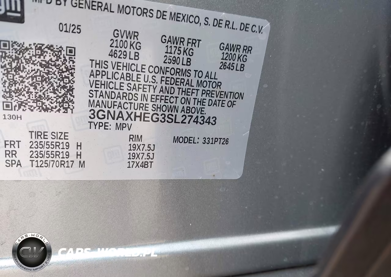 2025 Chevrolet Equinox Fwd Lt VIN:3GNAXHEG3SL274343 - 9