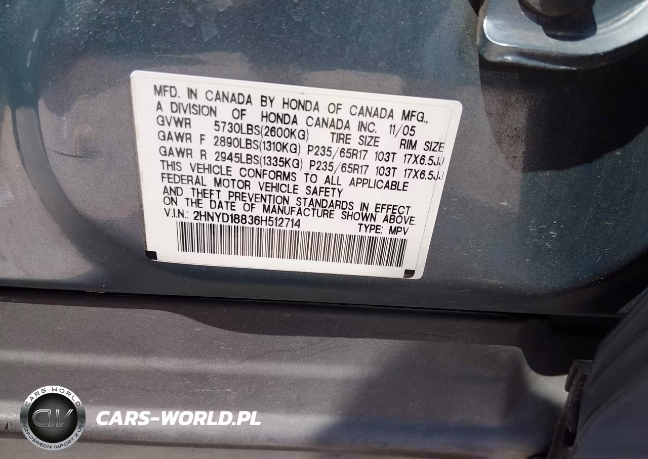 2006 Acura Mdx VIN:2HNYD18836H512714 - 9