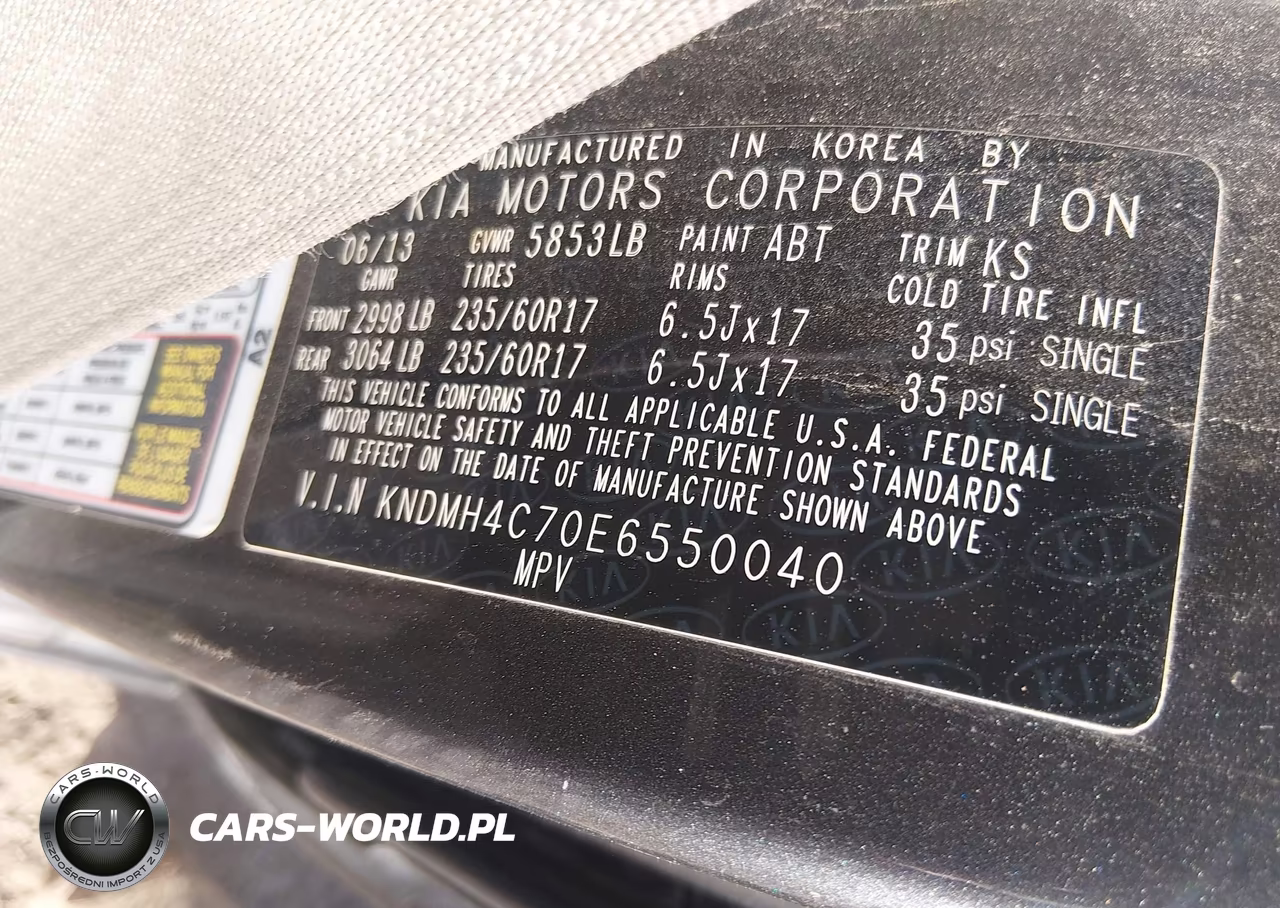 2014 Kia Sedona Ex VIN:KNDMH4C70E6550040 - 9