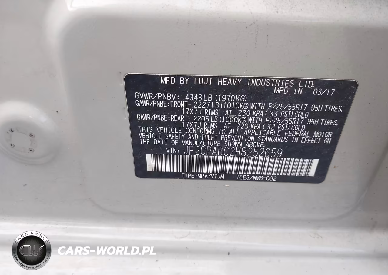 2017 Subaru Crosstrek 2.0I Premium VIN:JF2GPABC2H8252659 - 9
