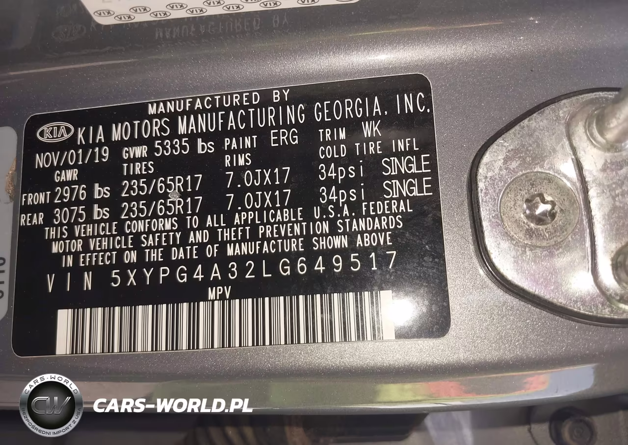 2020 Kia Sorento 2.4L Lx VIN:5XYPG4A32LG649517 - 9