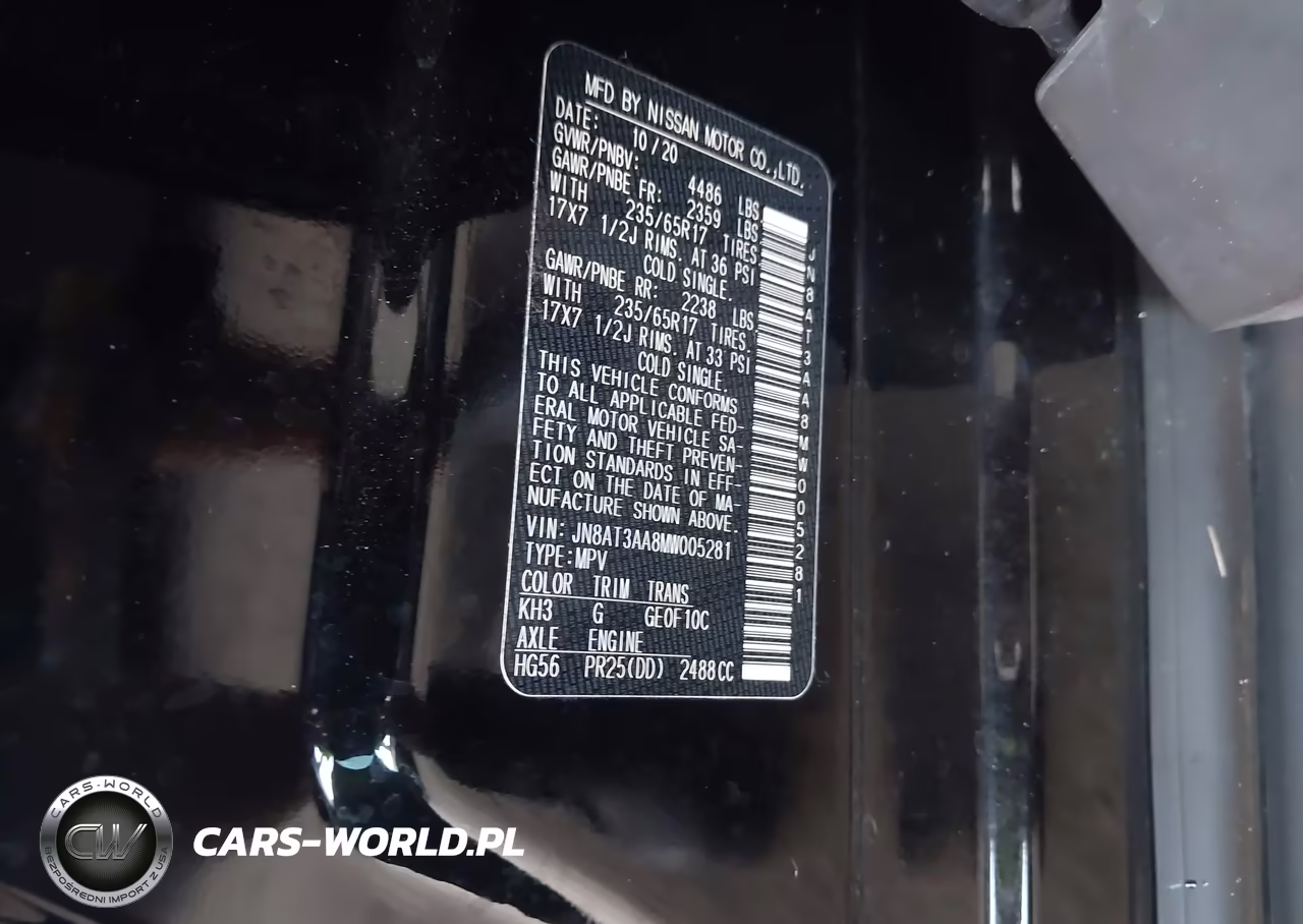 2021 Nissan Rogue S Fwd VIN:JN8AT3AA8MW005281 - 9